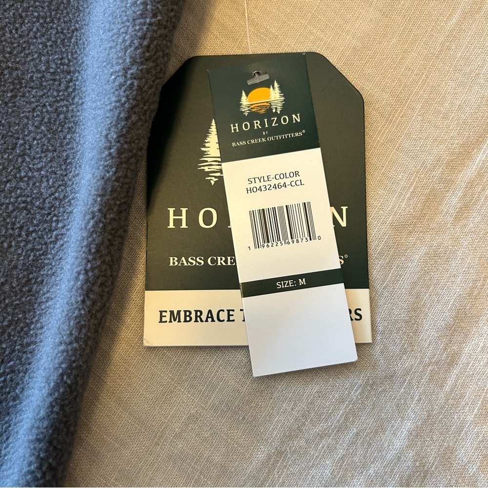 Horizon by Bass Creek Outfitters NWT Men's Gray Fleece snap Shacket size Medium - Picture 7 of 10